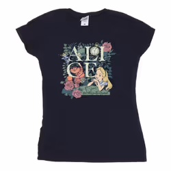 Disney - T-shirt ALICE IN WONDERLAND - Femme (Bleu marine)