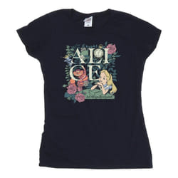 Disney - T-shirt ALICE IN WONDERLAND - Femme (Bleu marine)