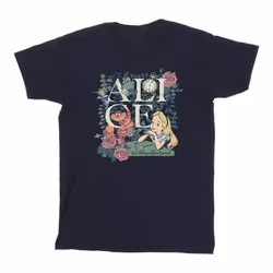 Disney - T-shirt ALICE IN WONDERLAND - Fille (Bleu marine)
