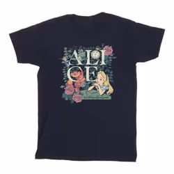Disney - T-shirt ALICE IN WONDERLAND - Fille (Bleu marine)