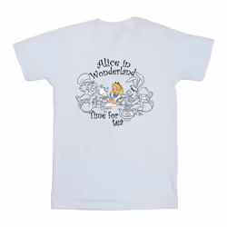 Disney - T-shirt ALICE IN WONDERLAND TIME FOR TEA - Homme (Blanc)