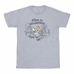 Disney - T-shirt ALICE IN WONDERLAND TIME FOR TEA - Homme (Gris chiné)