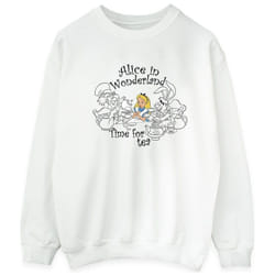 Disney - Sweat ALICE IN WONDERLAND TIME FOR TEA - Homme (Blanc)