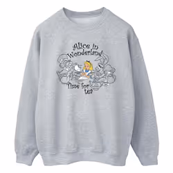 Disney - Sweat ALICE IN WONDERLAND TIME FOR TEA - Homme (Gris chiné)