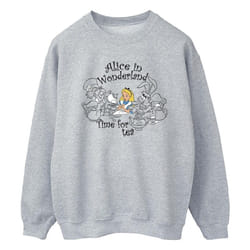 Disney - Sweat ALICE IN WONDERLAND TIME FOR TEA - Homme (Gris chiné)