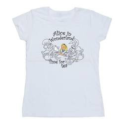 Disney - T-shirt ALICE IN WONDERLAND TIME FOR TEA - Femme (Blanc)