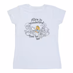 Disney - T-shirt ALICE IN WONDERLAND TIME FOR TEA - Femme (Blanc)