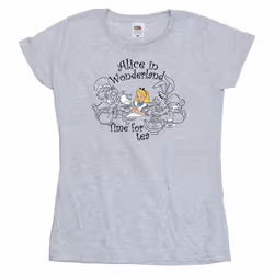 Disney - T-shirt ALICE IN WONDERLAND TIME FOR TEA - Femme (Gris chiné)
