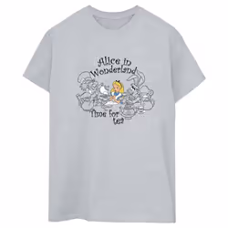 Disney - T-shirt ALICE IN WONDERLAND TIME FOR TEA - Femme (Gris chiné)