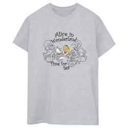 Disney - T-shirt ALICE IN WONDERLAND TIME FOR TEA - Femme (Gris chiné)