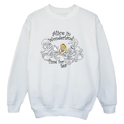 Disney - Sweat ALICE IN WONDERLAND TIME FOR TEA - Garçon (Blanc)