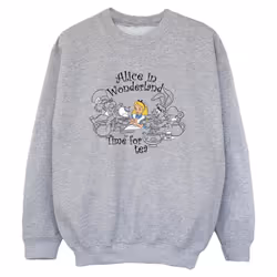Disney - Sweat ALICE IN WONDERLAND TIME FOR TEA - Garçon (Gris chiné)