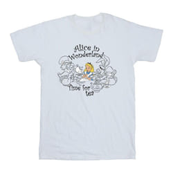 Disney - T-shirt ALICE IN WONDERLAND TIME FOR TEA - Fille (Blanc)