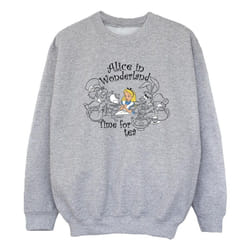 Disney - Sweat ALICE IN WONDERLAND TIME FOR TEA - Fille (Gris chiné)