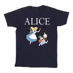 Disney - T-shirt ALICE IN WONDERLAND FOLLOW THE RABBIT - Homme (Bleu marine)