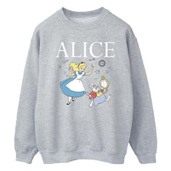 Disney - Sweat ALICE IN WONDERLAND FOLLOW THE RABBIT - Homme (Gris chiné)