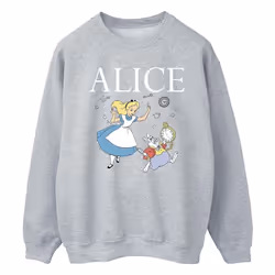 Disney - Sweat ALICE IN WONDERLAND FOLLOW THE RABBIT - Homme (Gris chiné)