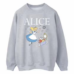 Disney - Sweat ALICE IN WONDERLAND FOLLOW THE RABBIT - Homme (Gris chiné)