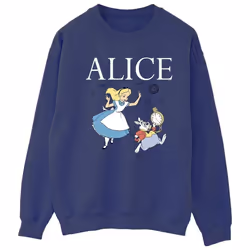 Disney - Sweat ALICE IN WONDERLAND FOLLOW THE RABBIT - Femme (Bleu marine)