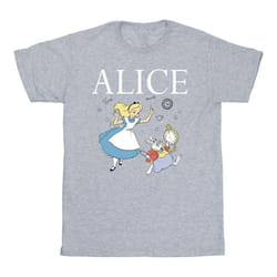 Disney - T-shirt ALICE IN WONDERLAND FOLLOW THE RABBIT - Garçon (Gris chiné)