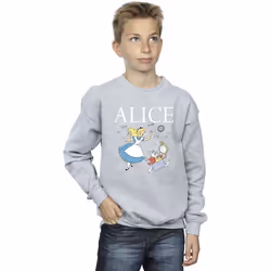 Disney - Sweat ALICE IN WONDERLAND FOLLOW THE RABBIT - Garçon (Gris chiné)
