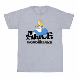 Disney - T-shirt ALICE IN WONDERLAND TEA DRINKER - Homme (Gris chiné)