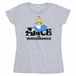 Disney - T-shirt ALICE IN WONDERLAND TEA DRINKER - Femme (Gris chiné)