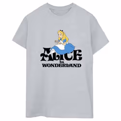Disney - T-shirt ALICE IN WONDERLAND TEA DRINKER - Femme (Gris chiné)