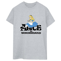 Disney - T-shirt ALICE IN WONDERLAND TEA DRINKER - Femme (Gris chiné)