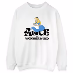 Disney - Sweat ALICE IN WONDERLAND TEA DRINKER - Femme (Blanc)