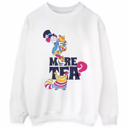 Disney - Sweat ALICE IN WONDERLAND MORE TEA - Homme (Blanc)