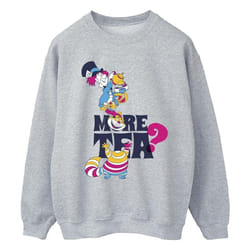 Disney - Sweat ALICE IN WONDERLAND MORE TEA - Homme (Gris chiné)