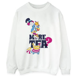 Disney - Sweat ALICE IN WONDERLAND MORE TEA - Femme (Blanc)