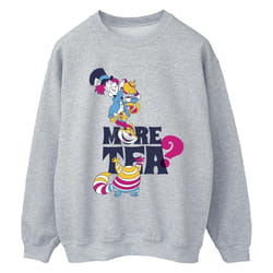 Disney - Sweat ALICE IN WONDERLAND MORE TEA - Femme (Gris chiné)