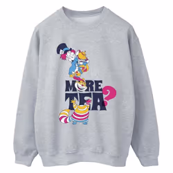 Disney - Sweat ALICE IN WONDERLAND MORE TEA - Femme (Gris chiné)