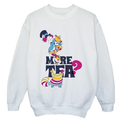 Disney - Sweat ALICE IN WONDERLAND MORE TEA - Garçon (Blanc)