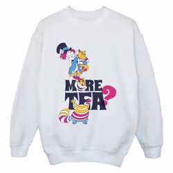 Disney - Sweat ALICE IN WONDERLAND MORE TEA - Garçon (Blanc)
