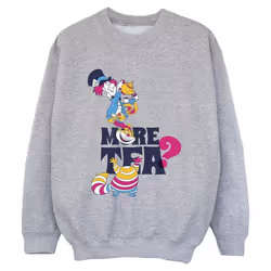 Disney - Sweat ALICE IN WONDERLAND MORE TEA - Garçon (Gris chiné)