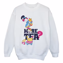 Disney - Sweat ALICE IN WONDERLAND MORE TEA - Fille (Blanc)