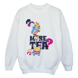 Disney - Sweat ALICE IN WONDERLAND MORE TEA - Fille (Blanc)