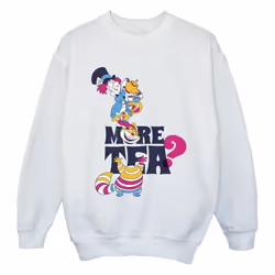 Disney - Sweat ALICE IN WONDERLAND MORE TEA - Fille (Blanc)