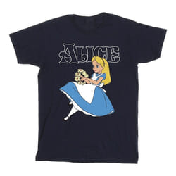 Disney - T-shirt ALICE IN WONDERLAND - Fille (Bleu marine)