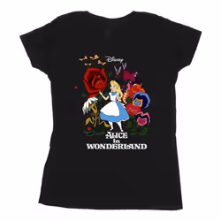 Disney - T-shirt ALICE IN WONDERLAND - Femme (Noir)