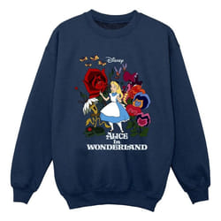 Disney - Sweat ALICE IN WONDERLAND - Garçon (Bleu marine)