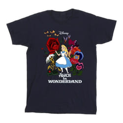 Disney - T-shirt ALICE IN WONDERLAND - Fille (Bleu marine)