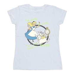 Disney - T-shirt ALICE IN WONDERLAND I'M LATE - Femme (Blanc)