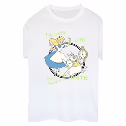 Disney - T-shirt ALICE IN WONDERLAND I'M LATE - Femme (Blanc)
