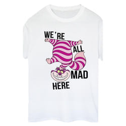 Disney - T-shirt ALICE IN WONDERLAND ALL MAD HERE - Femme (Blanc)
