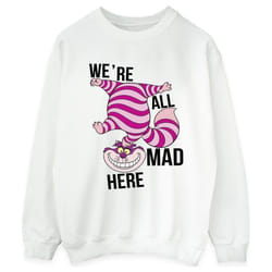 Disney - Sweat ALICE IN WONDERLAND ALL MAD HERE - Femme (Blanc)