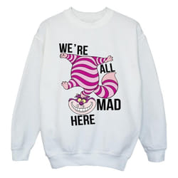 Disney - Sweat ALICE IN WONDERLAND ALL MAD HERE - Fille (Blanc)